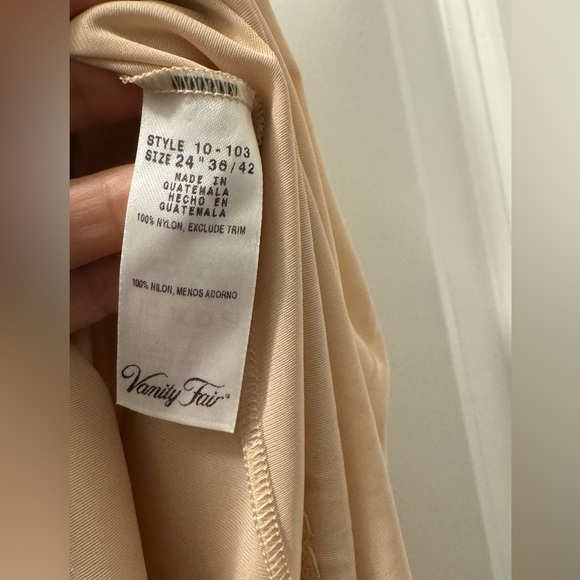 Vanity Fair Tan Lace Trim Chemise - Picture 4 of 5